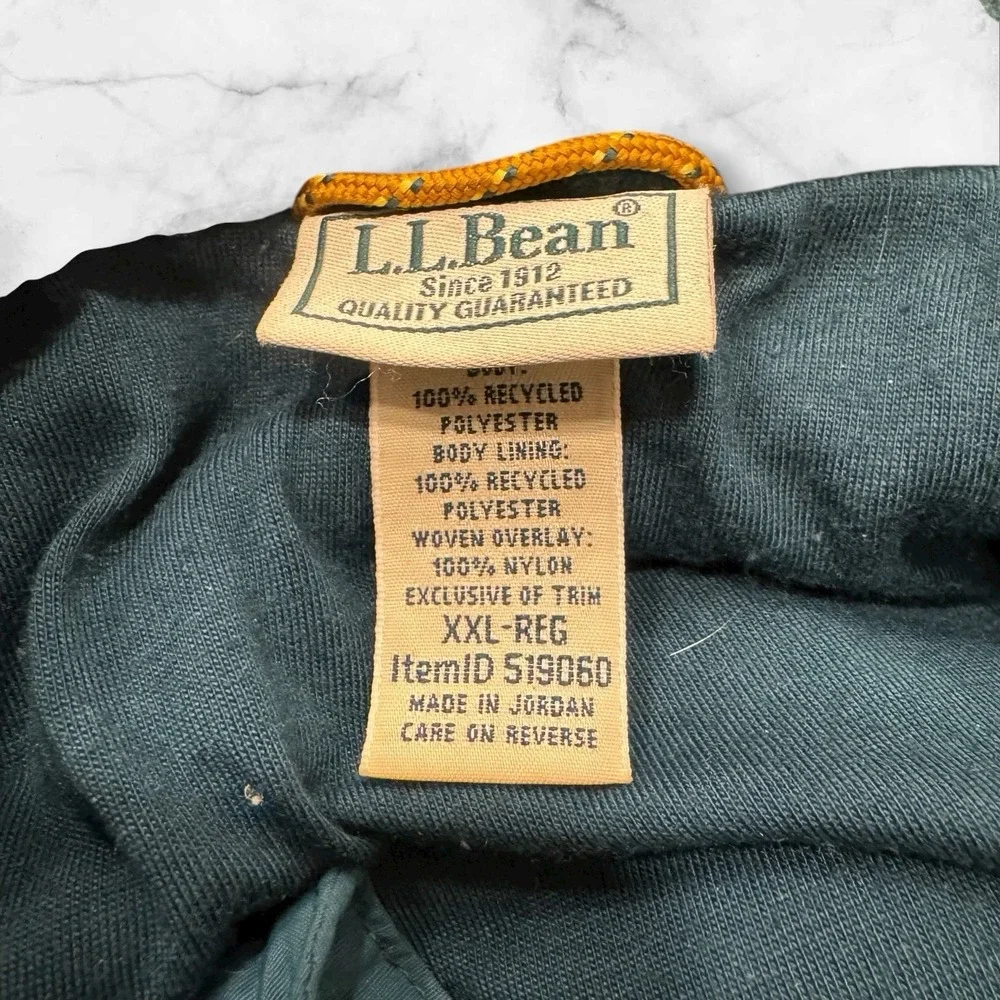 LL Bean Men's Bean's Sherpa Vest Full Zipper Green Size XXL‎